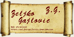 Željko Gajlović vizit kartica